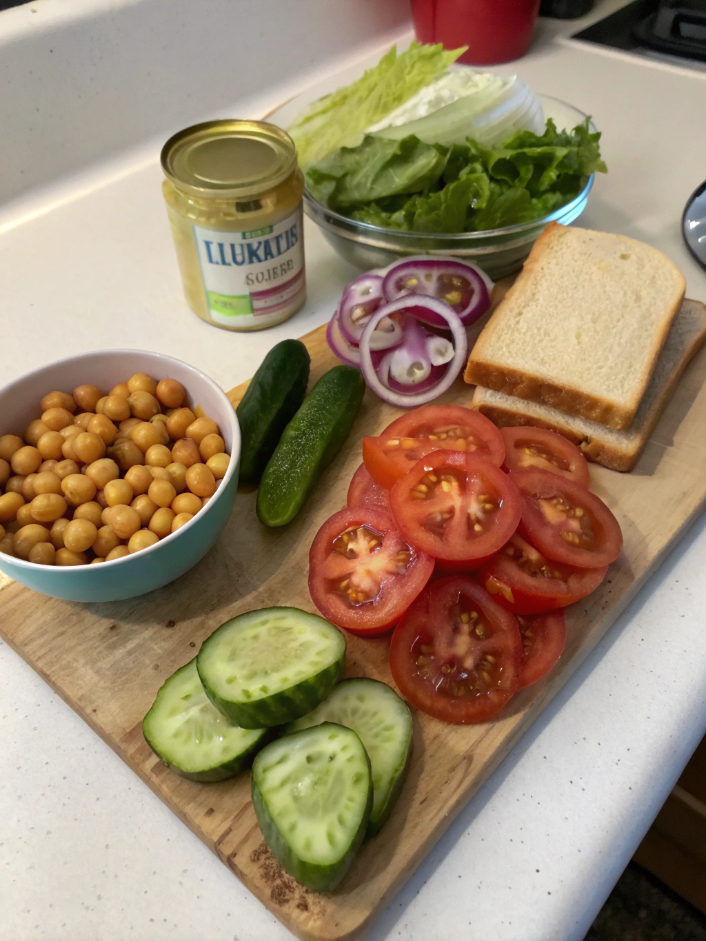 Chickpea Salad Sandwich ingredients