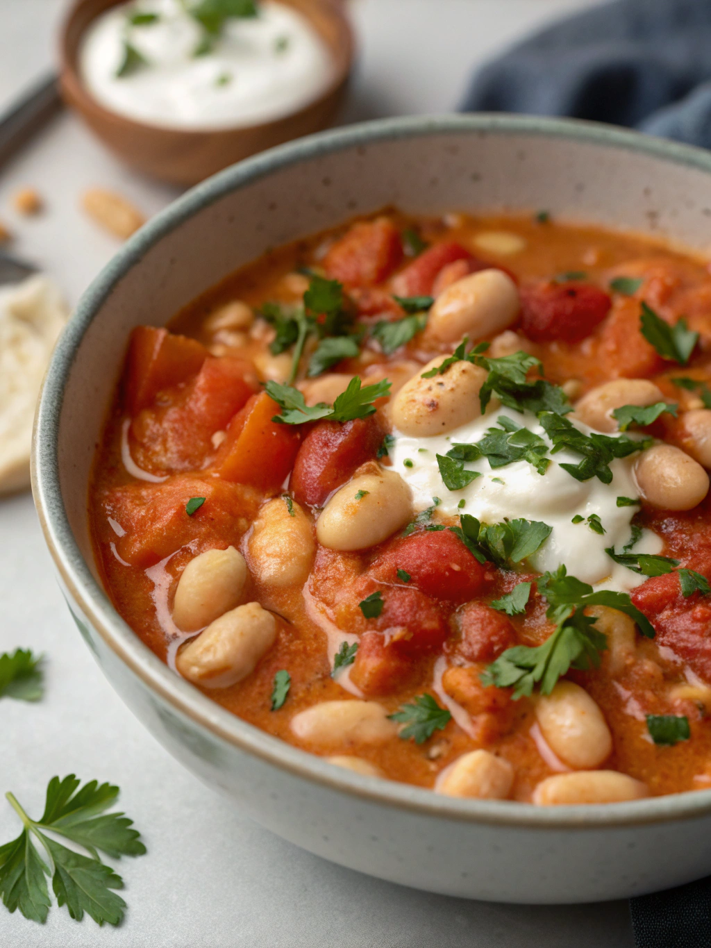 Creamy Vegan Tomato White Bean Stew