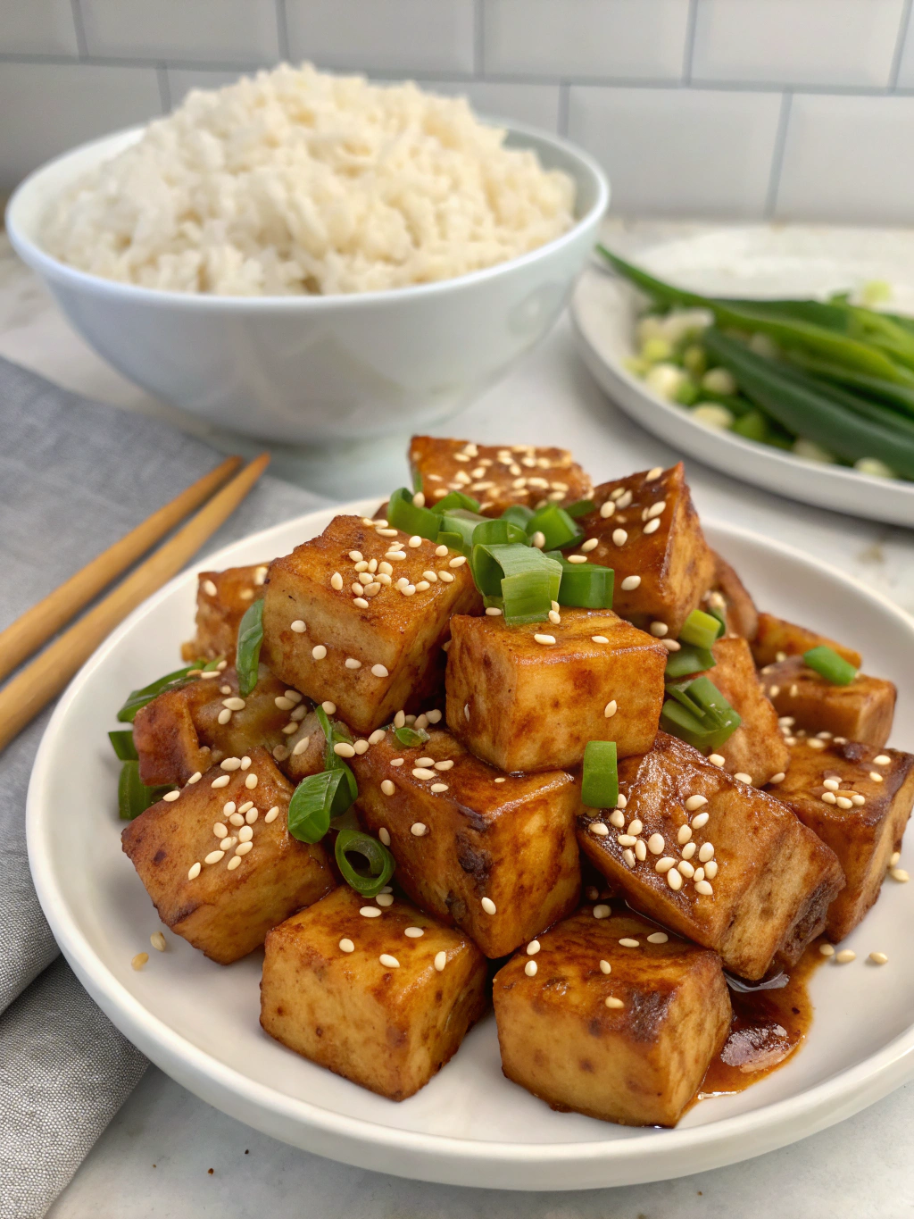 Ingredients for Easy Honey Garlic Tofu With Soy & Sesame