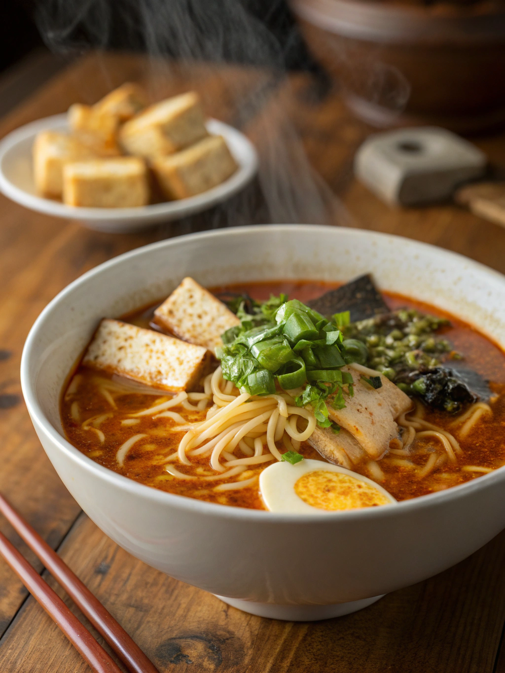 Serving Easy One-Pot Spicy Miso Ramen