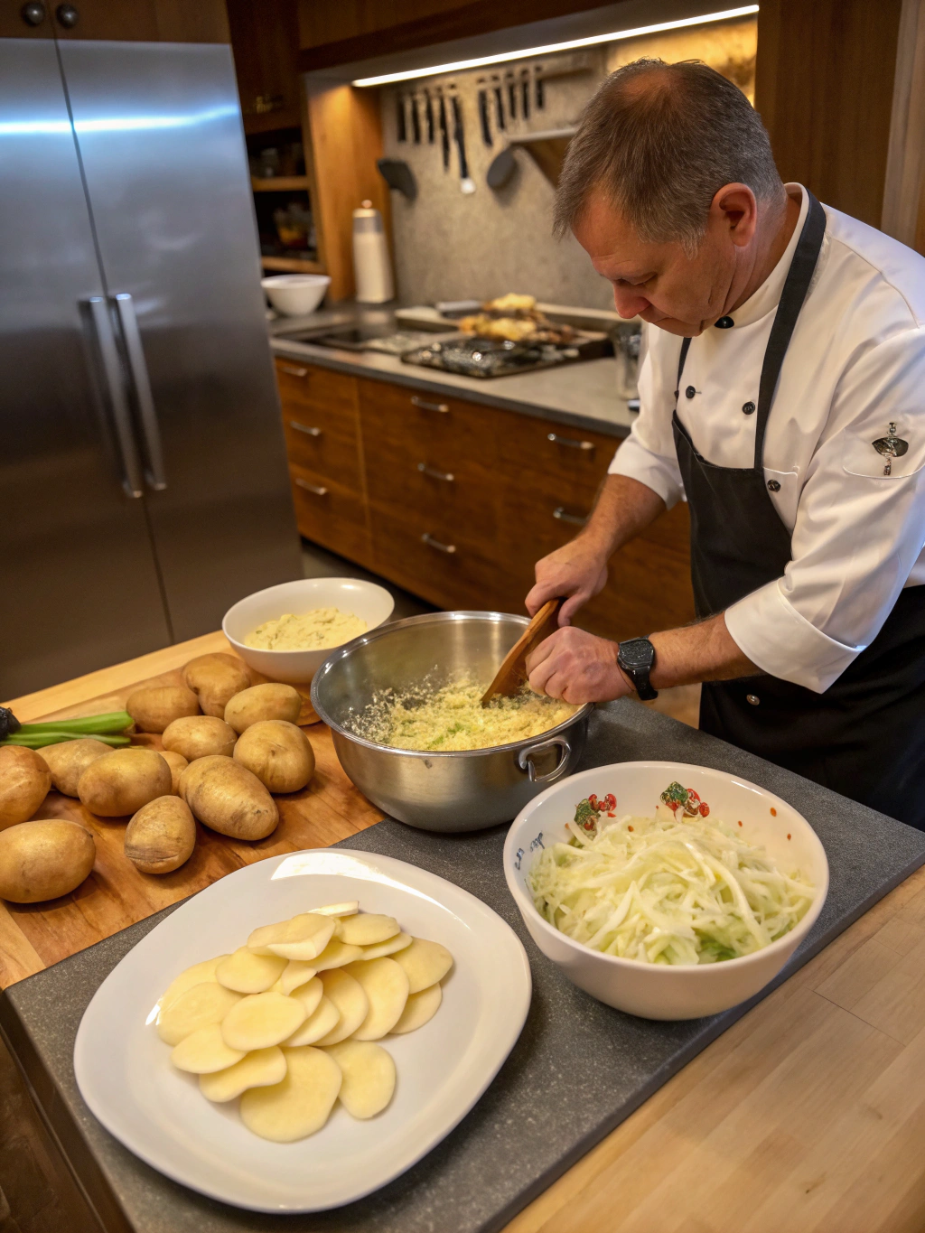 German Potato Pancakes preparation