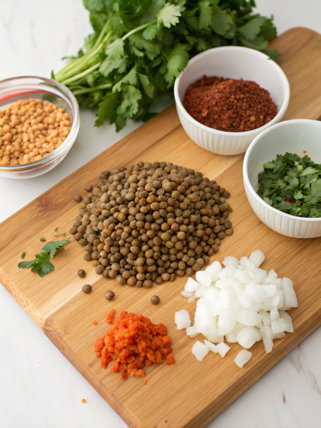 Ingredients for Lentil Taco Meat