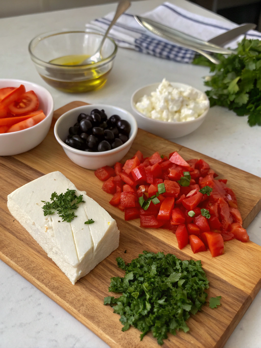 Paprika-Feta Dip ingredients