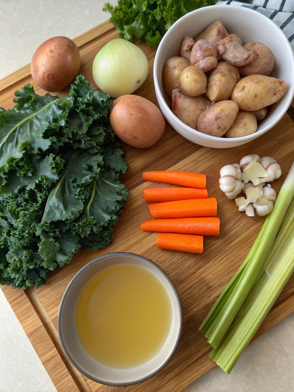 Ingredients for Potato Kale Soup