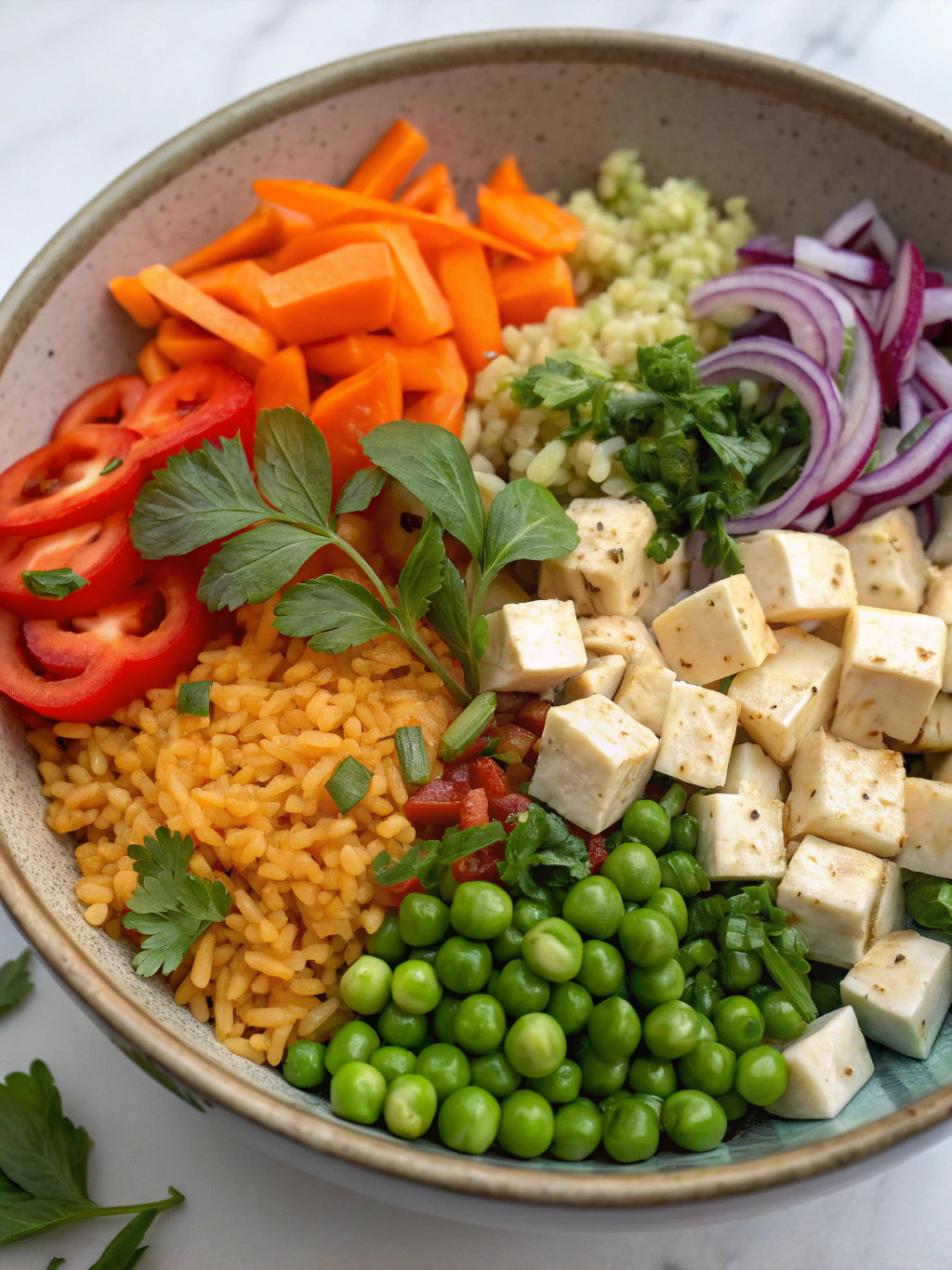 Ingredients for The Best Vegan Fried Rice