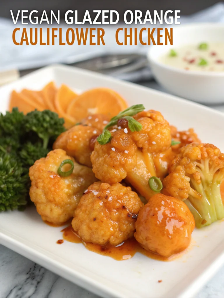 Vegan Glazed Orange Cauliflower “Chicken”