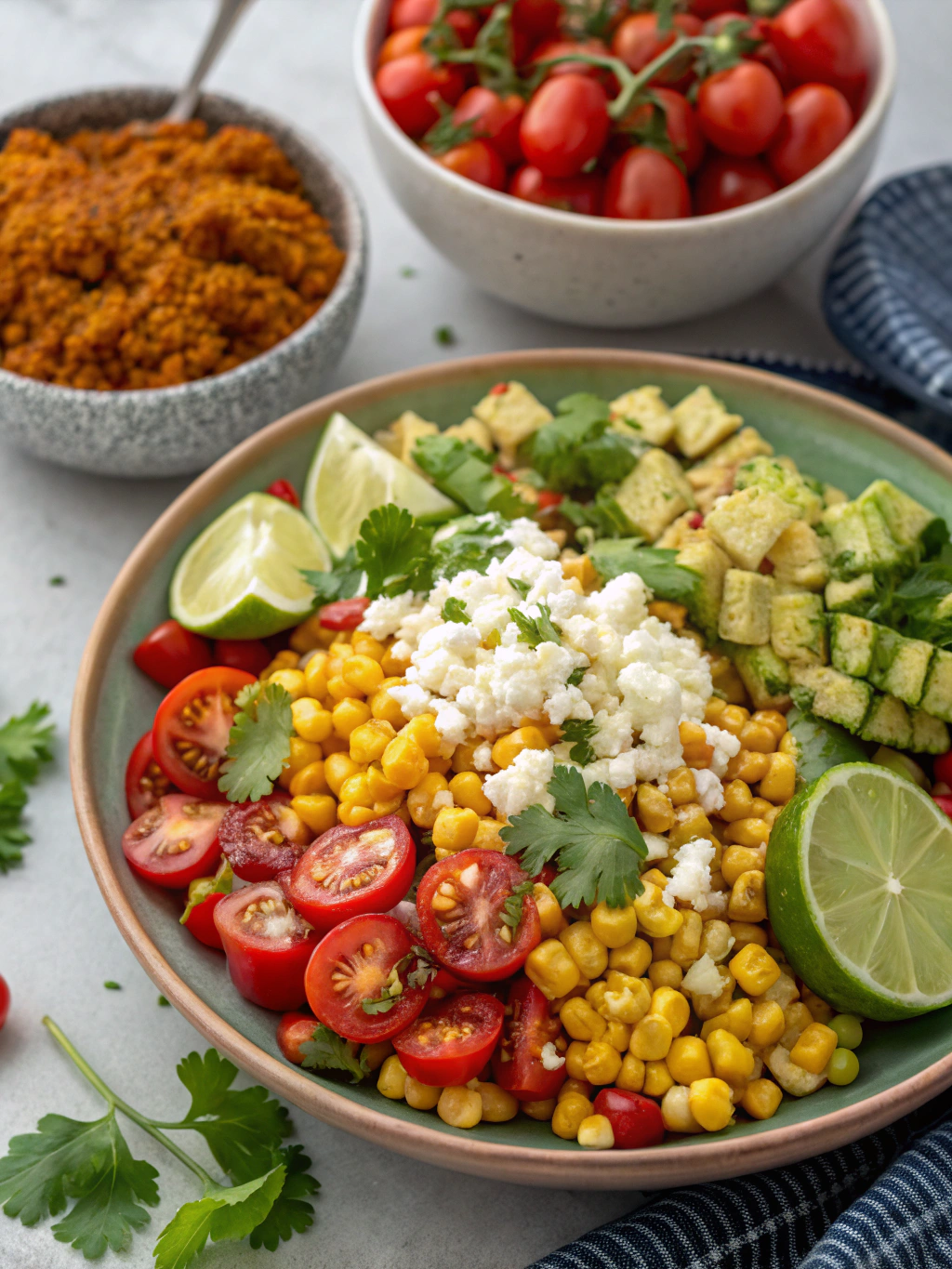 Step-by-step preparation for Vibrant Mexican Street Corn Salad