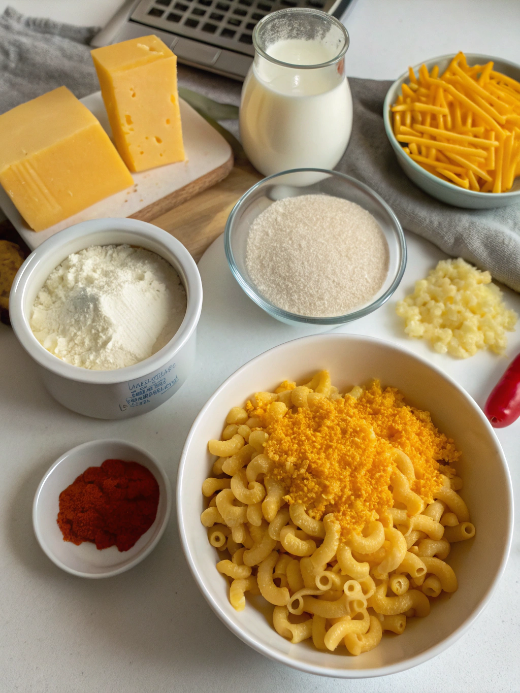 Ingredients for Tini Mac and Cheese Recipe