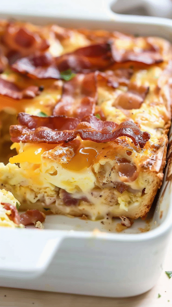 Overnight Croissant Breakfast Casserole