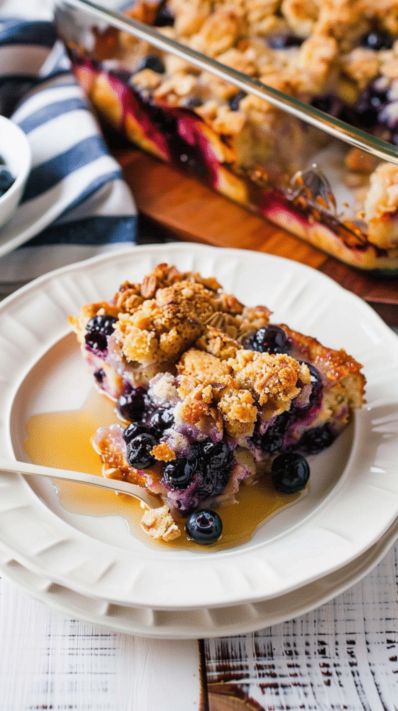 Quick Blueberry French Toast Casserole