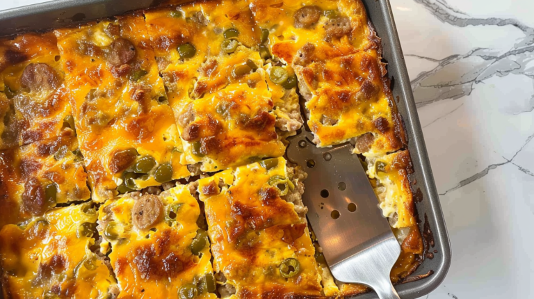 Sausage Hash Brown Breakfast Casserole