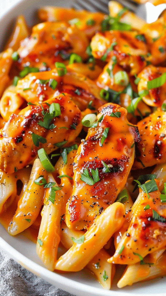 Slow Cooker BBQ Chicken Pasta Sliders