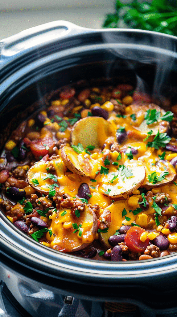 Slow Cooker Cowboy Casserole