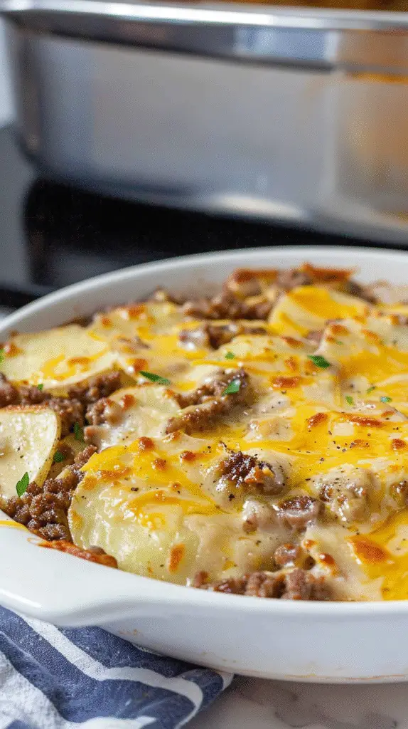 Crockpot Hamburger Potato Casserole