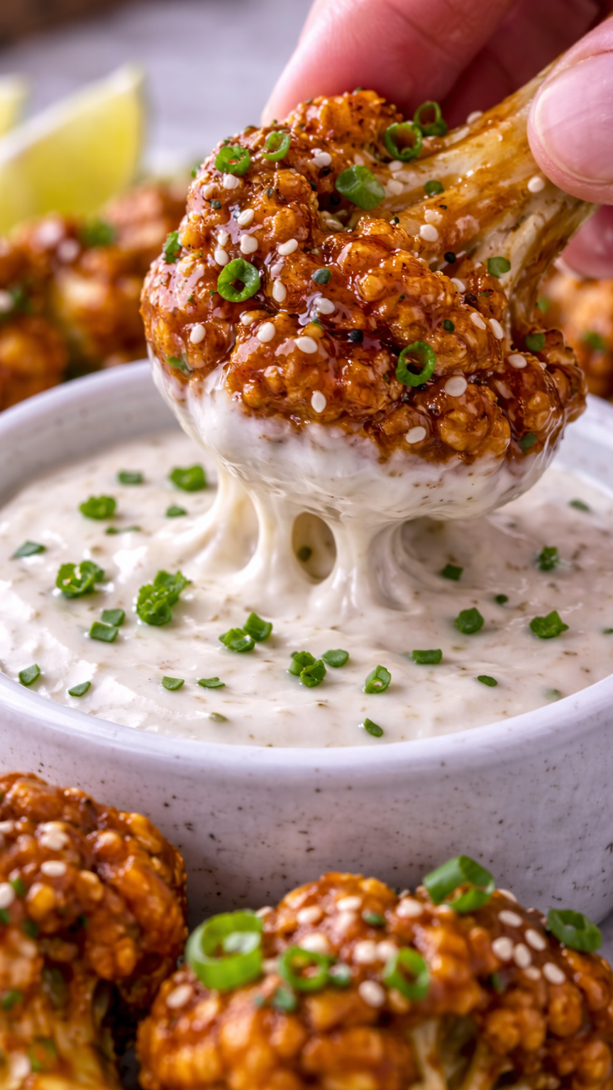 Air Fryer Sesame Cauliflower Wings