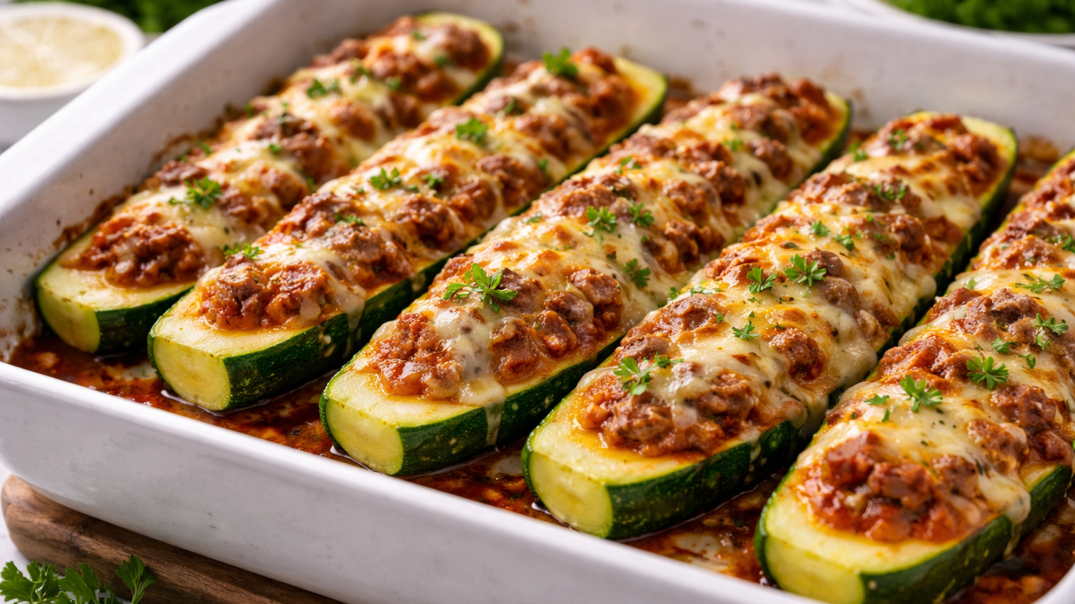 Cheese-Stuffed Zucchini Boats