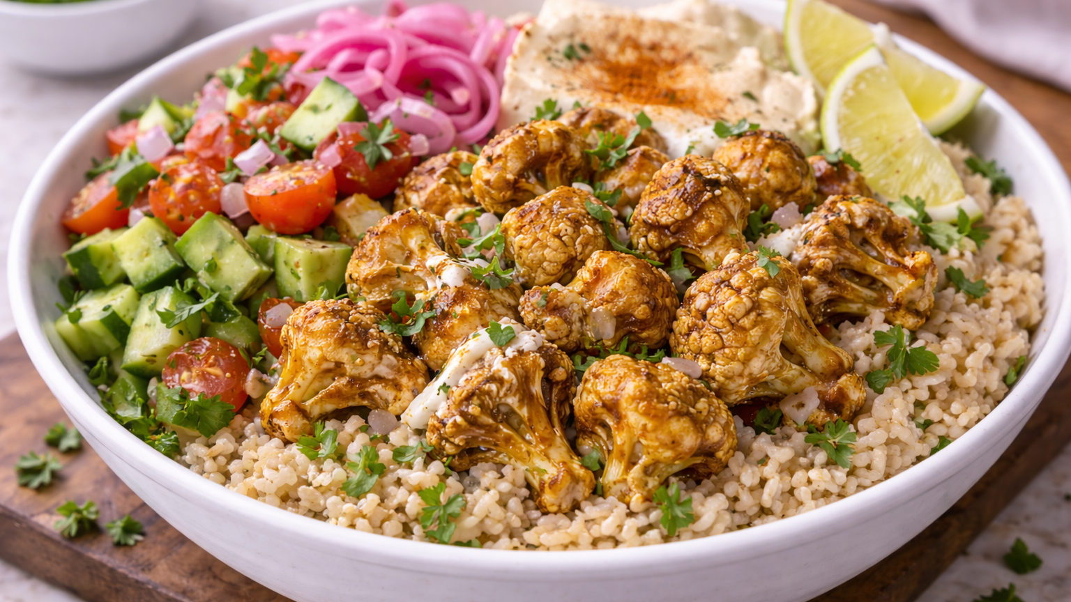 Cauliflower Shawarma Bowls