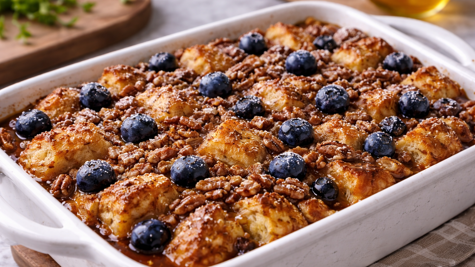 Quick Vegan Blueberry French Toast Casserole: A Burst of Berry Goodness