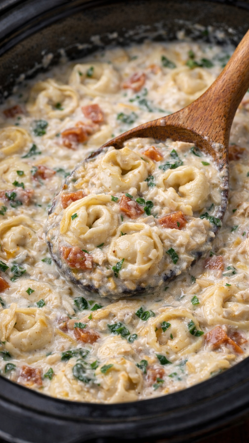 CrockPot Chicken Tortellini