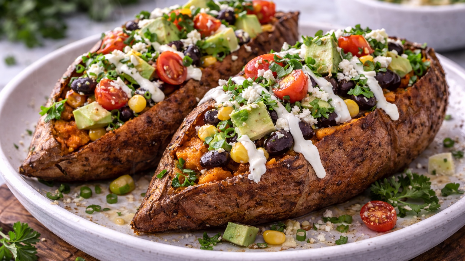 Loaded Roasted Sweet Potato