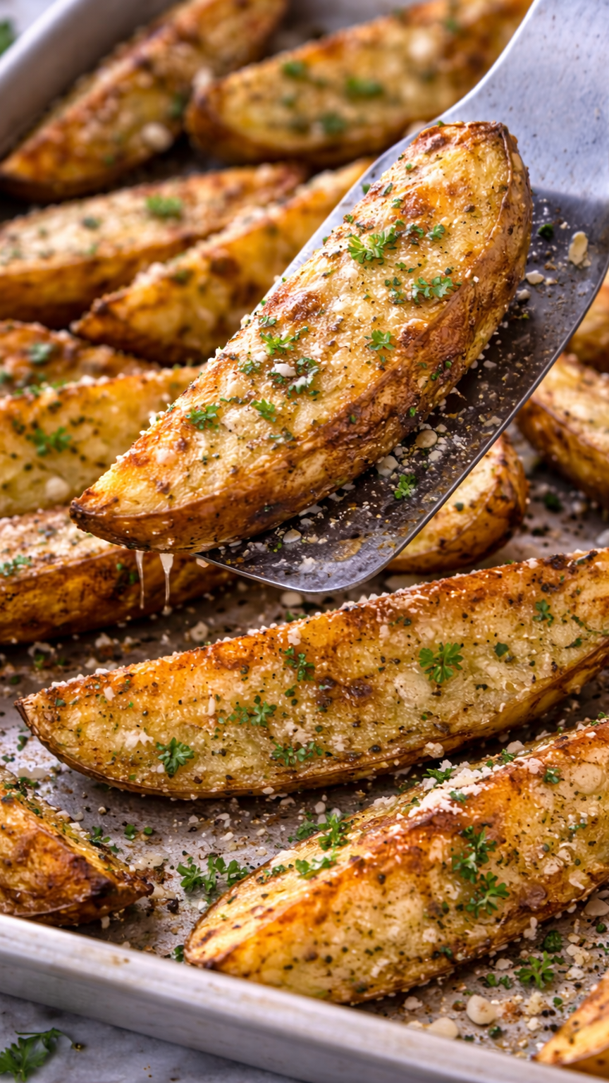 Garlic Parmesan Potato Wedges