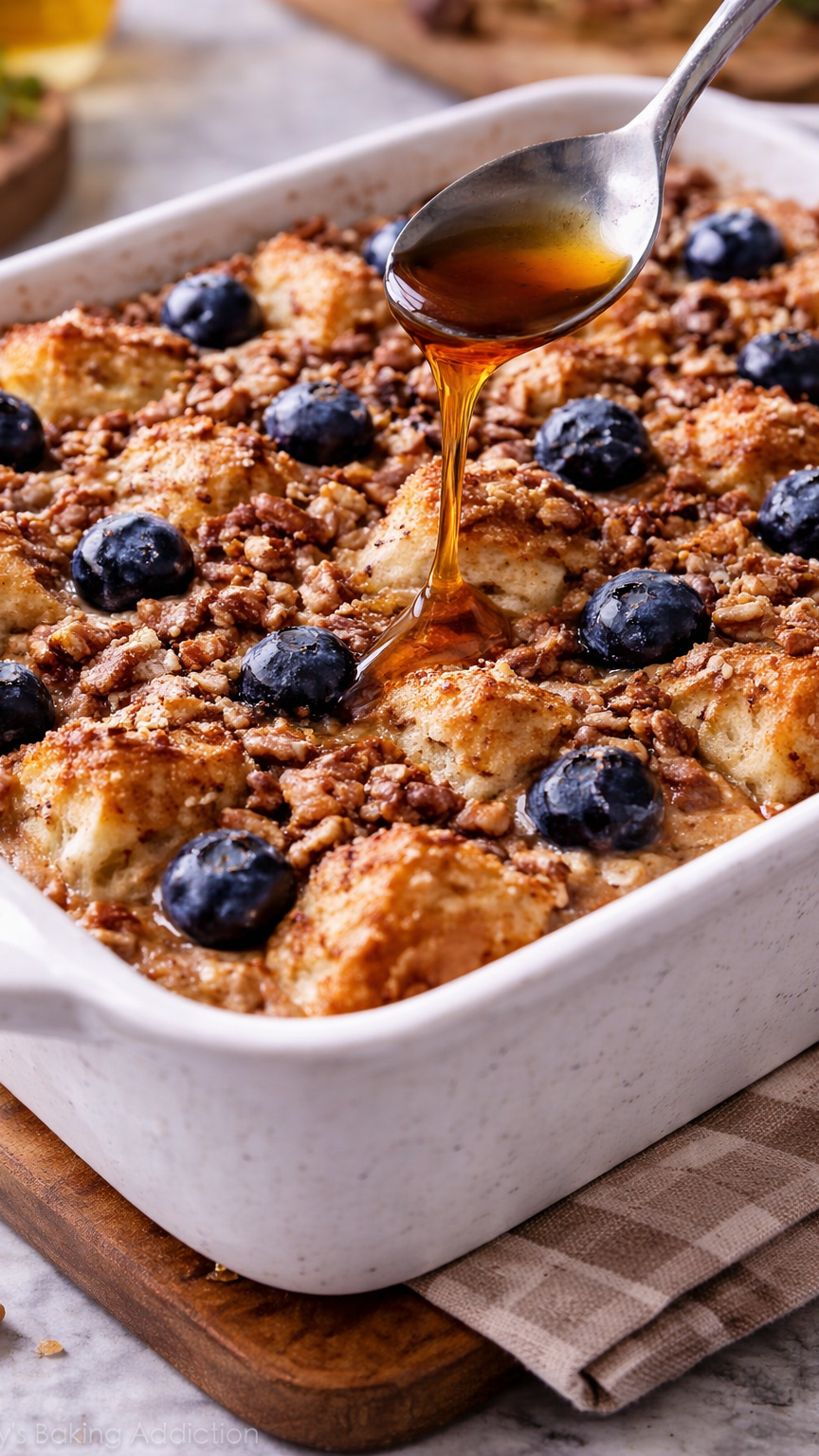 Quick Vegan Blueberry French Toast Casserole: A Burst of Berry Goodness