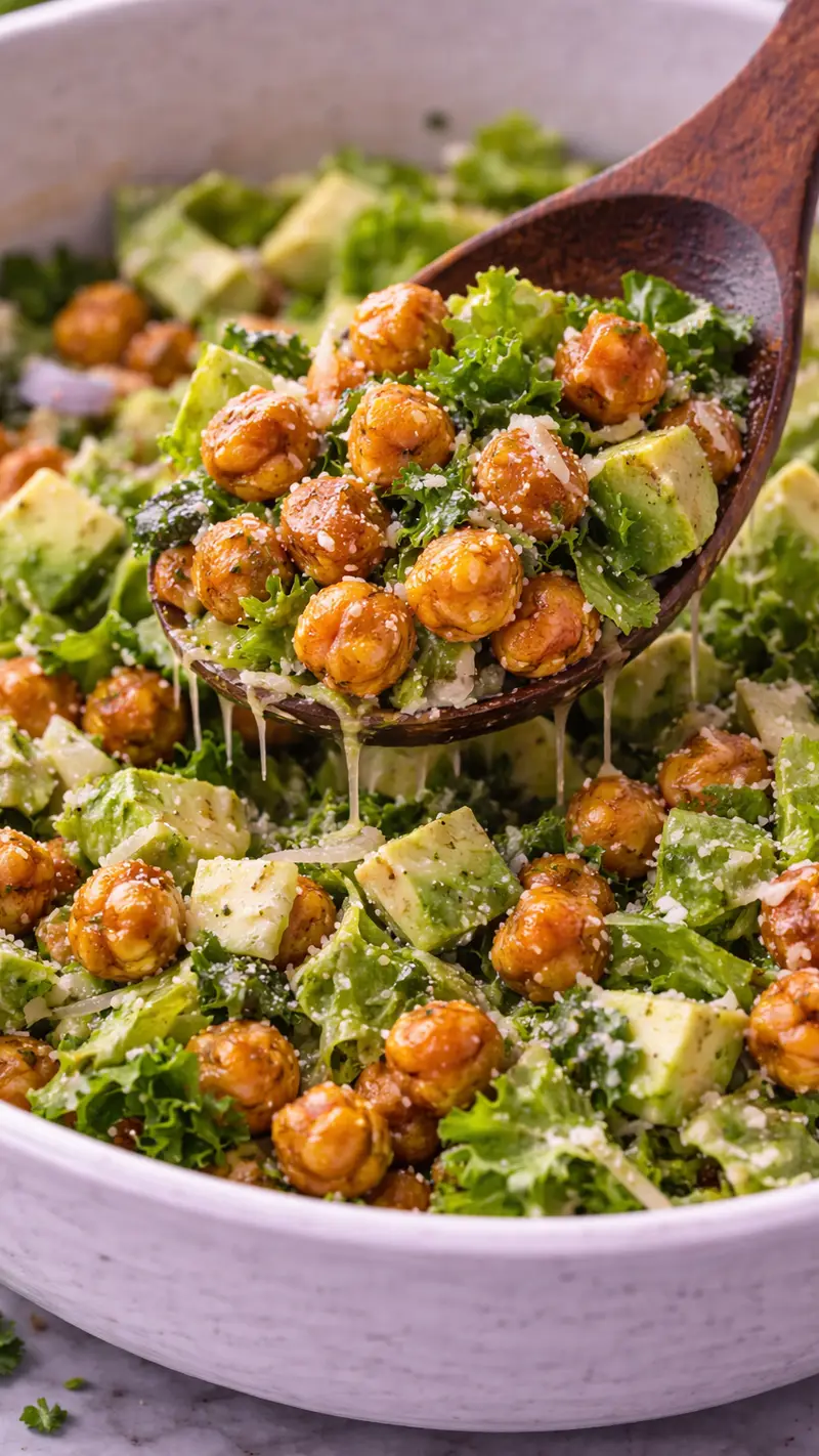 Chickpea Caesar Salad Wraps