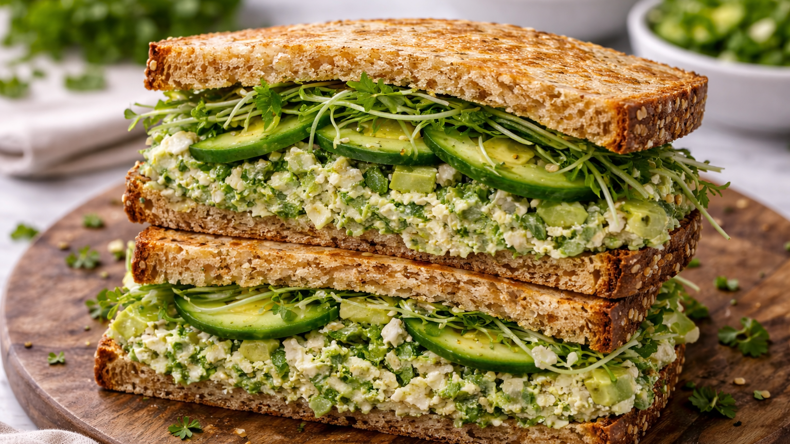 Green Goddess Salad Sandwich