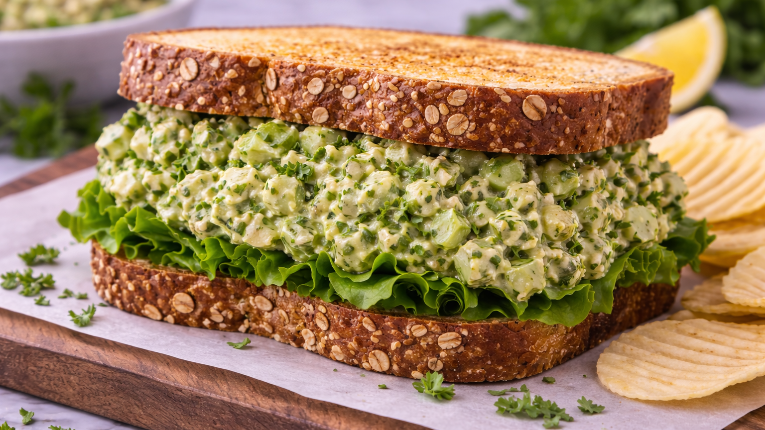 Green Goddess Salad Sandwich