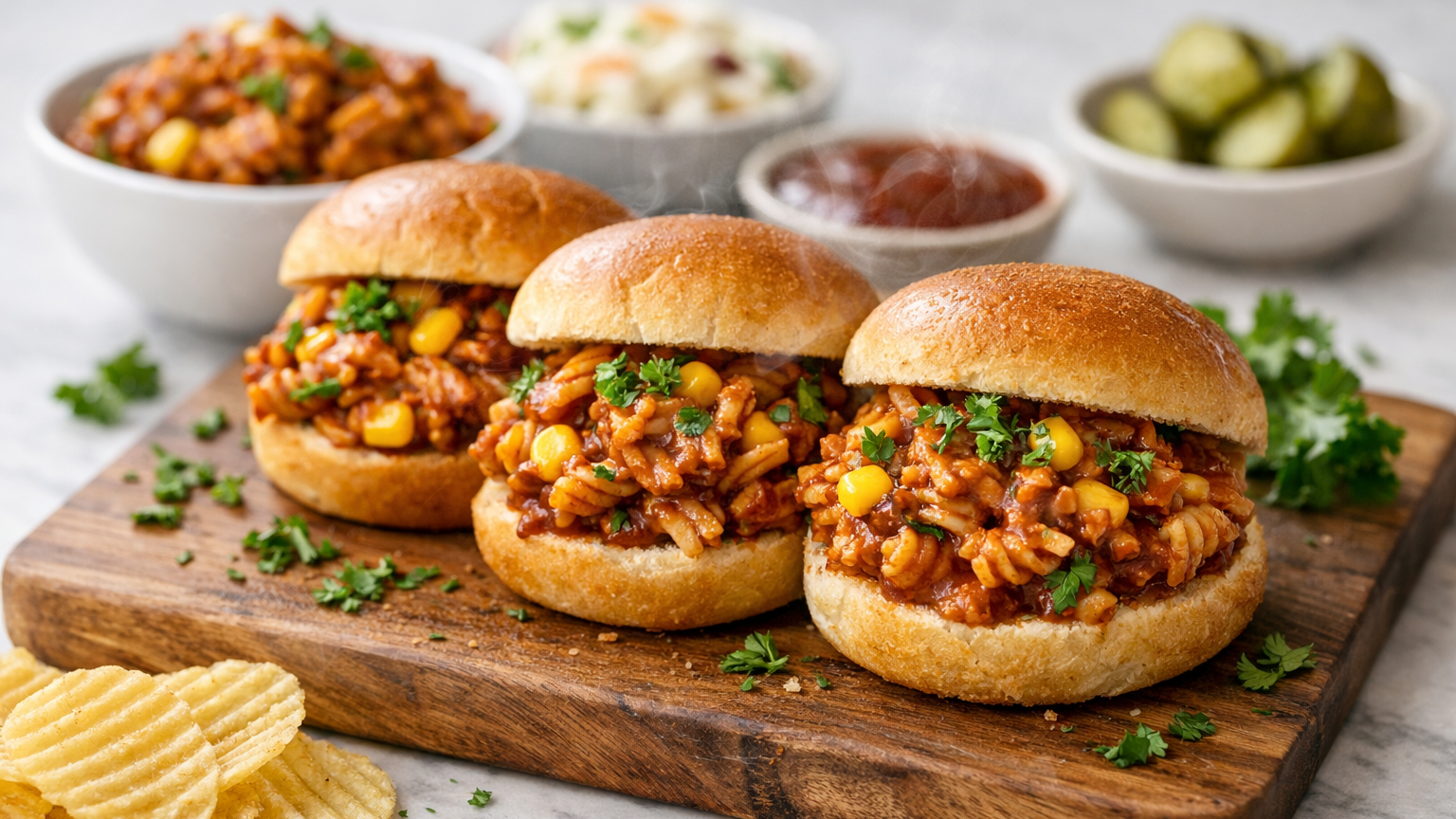 Slow Cooker BBQ Chicken Pasta Sliders The Ultimate Plant-Based Comfort Food