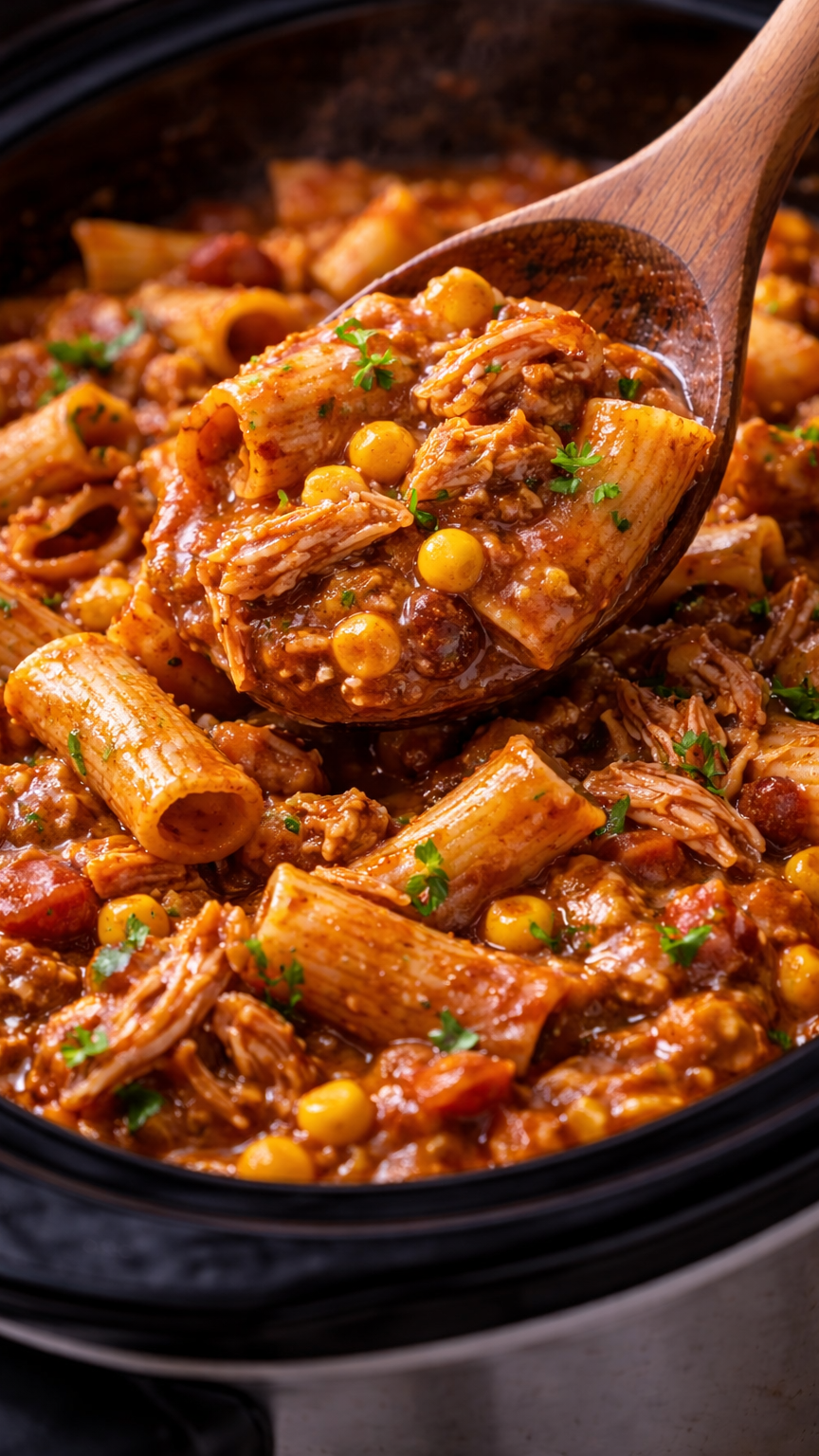 Slow Cooker BBQ Chicken Pasta Sliders close up