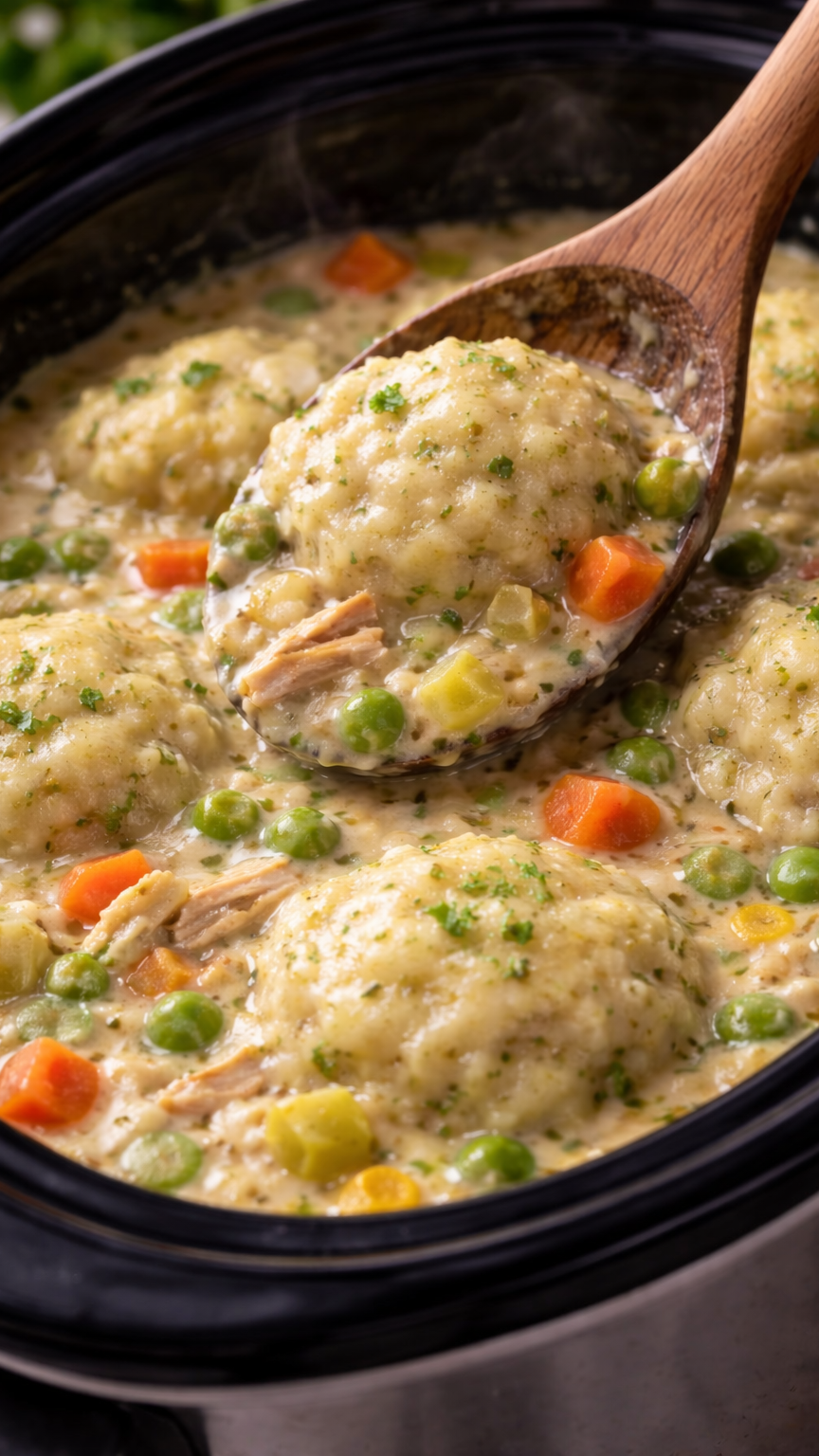 Slow Cooker Vegan “Chicken” and Dumplings The Ultimate Comfort Meal