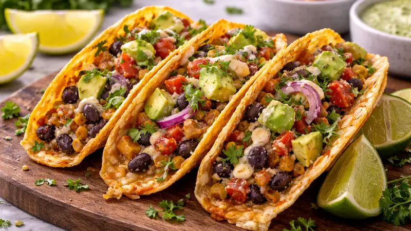 Crispy Black Bean Tacose