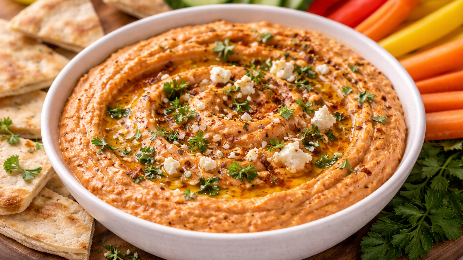 Paprika Feta Dip ( Ready in 10 Minutes)